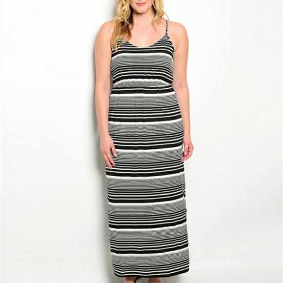 By Finesse Tank Stripe Long Dress - Picture 1 of 7